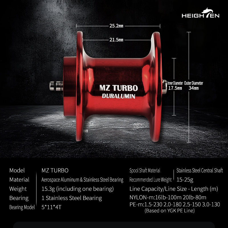 HEIGHTEN Two-Stage MZ Turbo St - đánh giá và giá Reel Spare Spool